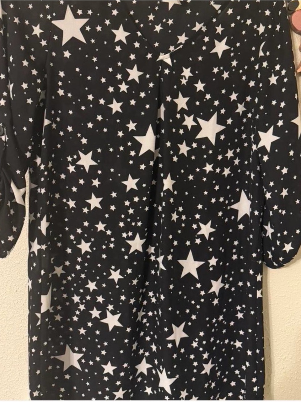 Decree Black and White Star Print Dress